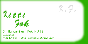 kitti fok business card